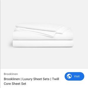 Brooklinen Twill Queen Sheet Set, White